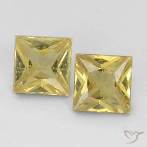 0.71ct Natural Tuscany Yellow Sapphire, Square, 3.7x3.6 mm