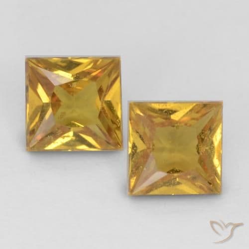 0.71ct Natural Tuscany Yellow Sapphire, Square, 3.7x3.6 mm