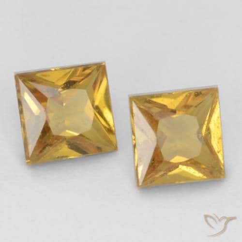 0.58ct Natural Honey Yellow Sapphire, Square, 3.6x3.5 mm