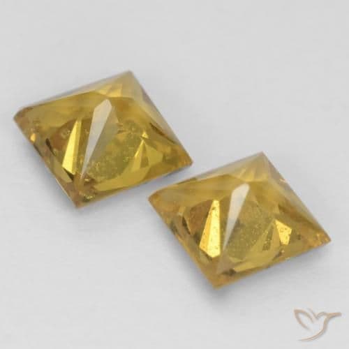 0.58ct Natural Honey Yellow Sapphire, Square, 3.6x3.5 mm