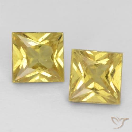 0.71ct Natural Tuscany Yellow Sapphire, Square, 3.7x3.6 mm