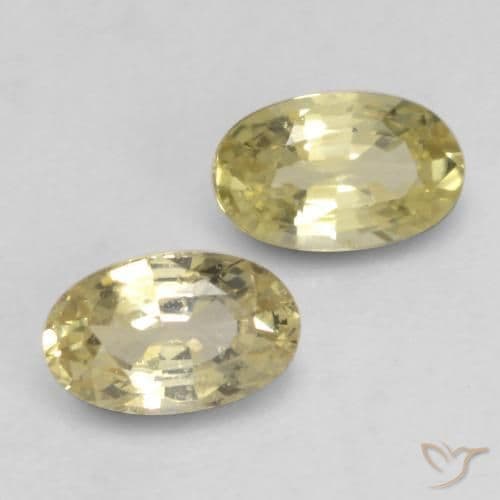 0.64ct Medium-Light Yellow Sapphire, Oval Cut, 5x3.2 mm