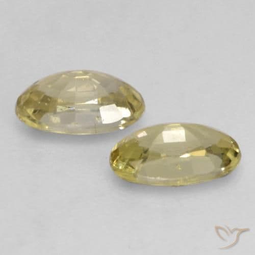 0.64ct Medium-Light Yellow Sapphire, Oval Cut, 5x3.2 mm