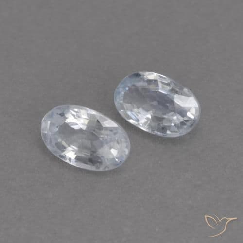 0.55ct Natural Bluish White Sapphire, Oval Cut, 5x3.1 mm