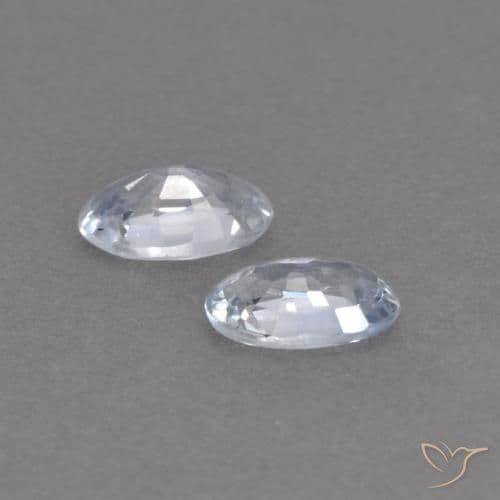 0.55ct Natural Bluish White Sapphire, Oval Cut, 5x3.1 mm