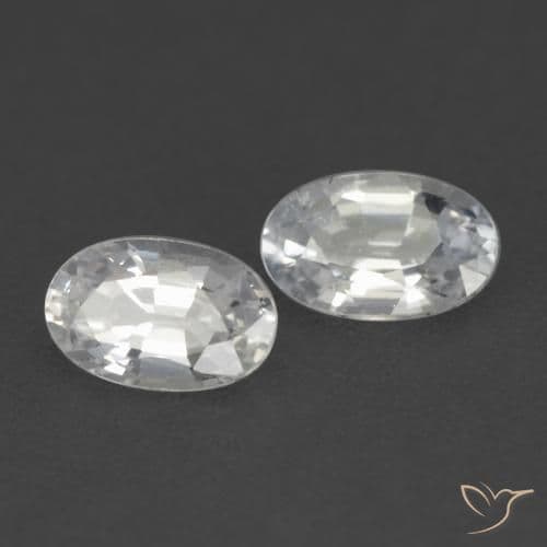 0.54ct Natural White Sapphire, Oval Cut, 4.9x3.1 mm