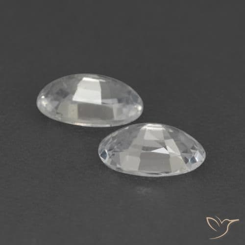 0.54ct Natural White Sapphire, Oval Cut, 4.9x3.1 mm