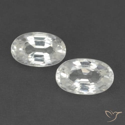 0.55ct Natural Bluish White Sapphire, Oval Cut, 5x3.1 mm