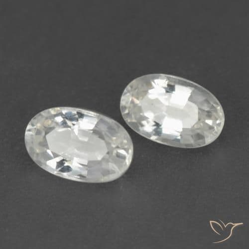 0.59ct Natural White Sapphire, Oval Cut, 4.9x3.1 mm