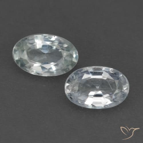 0.58ct Natural Bluish White Sapphire, Oval Cut, 4.9x3.2 mm