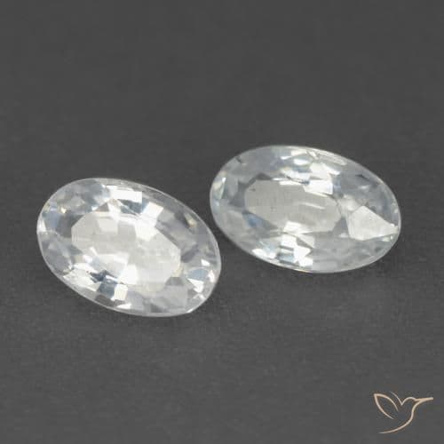 0.57ct Natural White Sapphire, Oval Cut, 4.8x3.2 mm