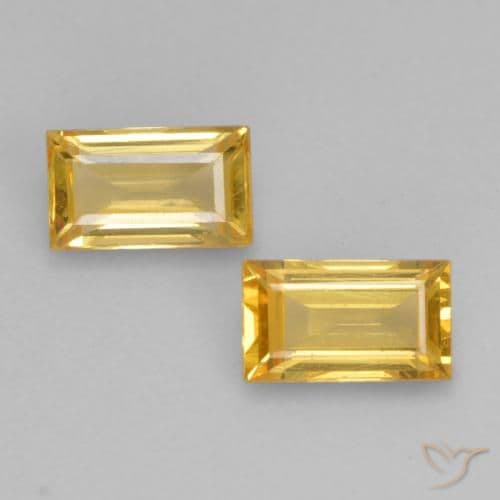 1.09ct Medium-Dark Golden Sapphire, Baguette, 4.6x2.6 mm