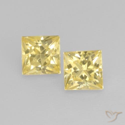 0.64ct Light Golden-Yellow Sapphire, Square, 3.5x3.5 mm