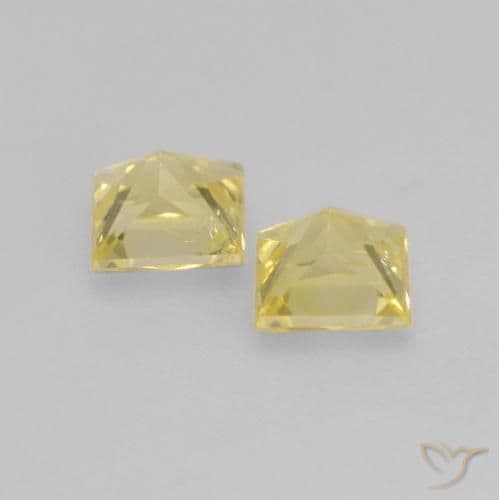0.64ct Light Golden-Yellow Sapphire, Square, 3.5x3.5 mm