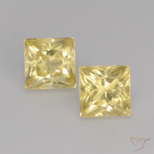 0.71ct Natural Tuscany Yellow Sapphire, Square, 3.7x3.6 mm
