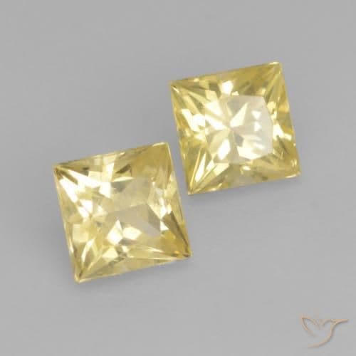 0.78ct Natural Light Gold Sapphire, Square, 3.7x3.7 mm