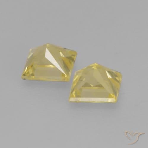 0.78ct Natural Light Gold Sapphire, Square, 3.7x3.7 mm