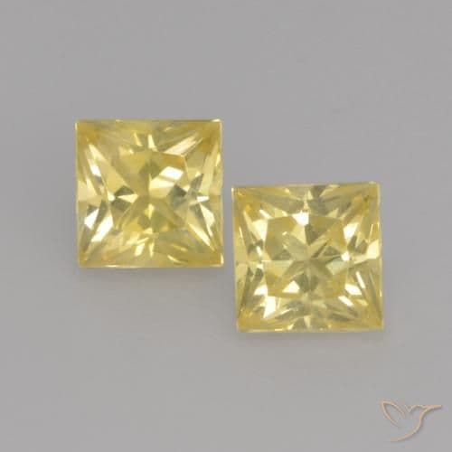 0.71ct Natural Tuscany Yellow Sapphire, Square, 3.7x3.6 mm