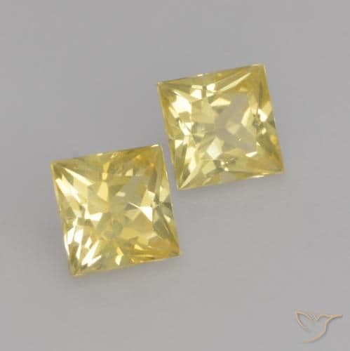 0.71ct Natural Tuscany Yellow Sapphire, Square, 3.7x3.6 mm