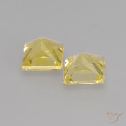 0.71ct Natural Tuscany Yellow Sapphire, Square, 3.7x3.6 mm