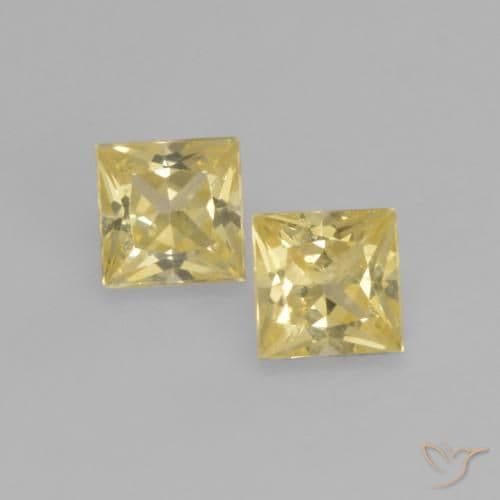 0.71ct Natural Tuscany Yellow Sapphire, Square, 3.7x3.6 mm