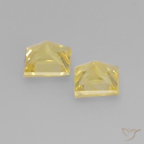 0.66ct Natural Tuscany Yellow Sapphire, Square, 3.5x3.5 mm