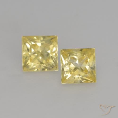 0.78ct Natural Light Gold Sapphire, Square, 3.7x3.7 mm