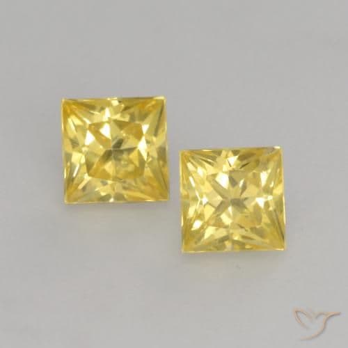 0.66ct Natural Tuscany Yellow Sapphire, Square, 3.6x3.6 mm