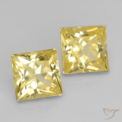 0.71ct Natural Tuscany Yellow Sapphire, Square, 3.7x3.6 mm