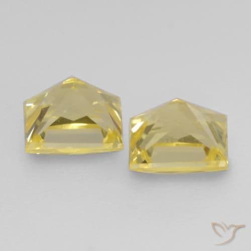 0.71ct Natural Tuscany Yellow Sapphire, Square, 3.7x3.6 mm