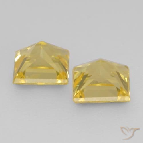 0.74ct Natural Tuscany Yellow Sapphire, Square, 3.7x3.7 mm