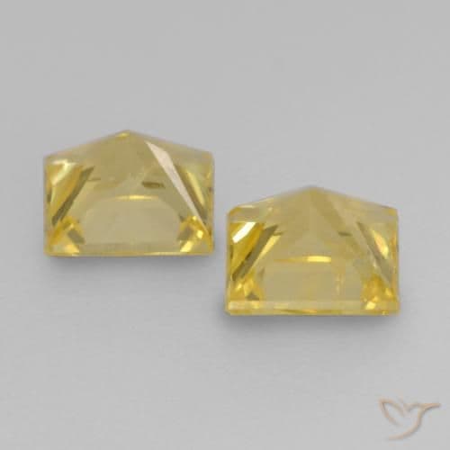 0.65ct Natural Tuscany Yellow Sapphire, Square, 3.6x3.6 mm
