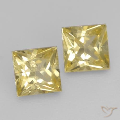 0.49ct Natural Tuscany Yellow Sapphire, Square, 3.2x3.2 mm