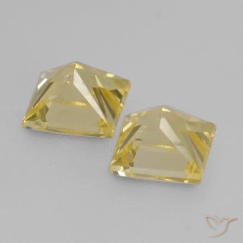 0.49ct Natural Tuscany Yellow Sapphire, Square, 3.2x3.2 mm