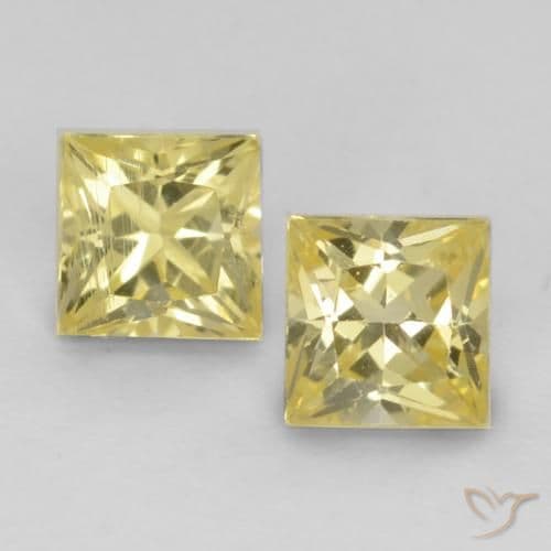 0.64ct Natural Tuscany Yellow Sapphire, Square, 3.6x3.5 mm