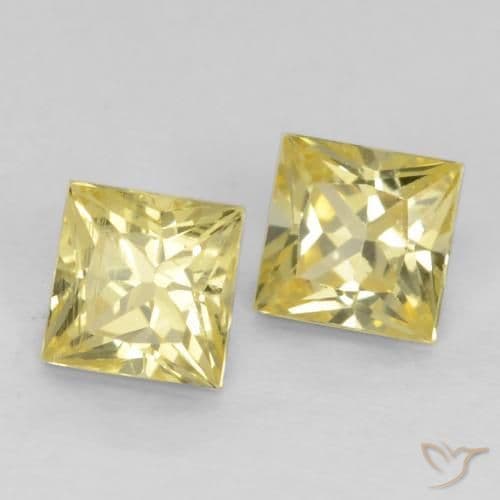 0.64ct Natural Tuscany Yellow Sapphire, Square, 3.6x3.5 mm