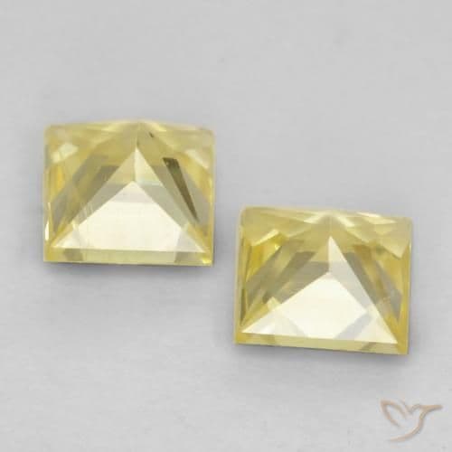 0.64ct Natural Tuscany Yellow Sapphire, Square, 3.6x3.5 mm