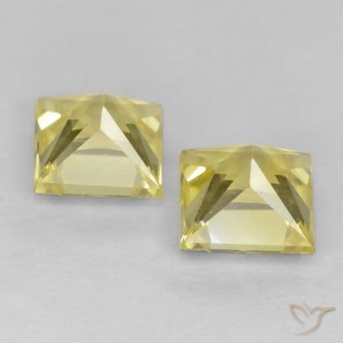 0.70ct Natural Tuscany Yellow Sapphire, Square, 3.7x3.7 mm