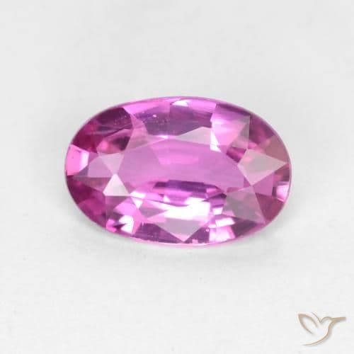 0.58ct Natural Medium Purple Sapphire, Oval Cut, 6.7x4.4 mm