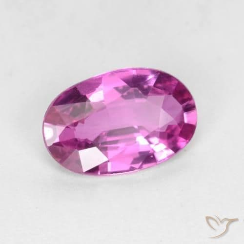 0.58ct Natural Medium Purple Sapphire, Oval Cut, 6.7x4.4 mm