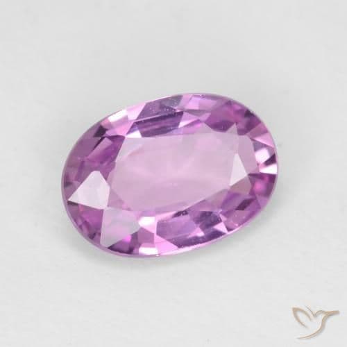 0.73ct Intense Pinkish Purple Sapphire, Oval Cut, 6.6x4.6 mm