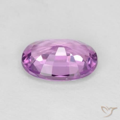 0.73ct Intense Pinkish Purple Sapphire, Oval Cut, 6.6x4.6 mm