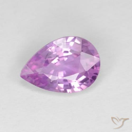 0.59ct Medium Purple Sapphire, Pear Shape, 6.4x4.5 mm