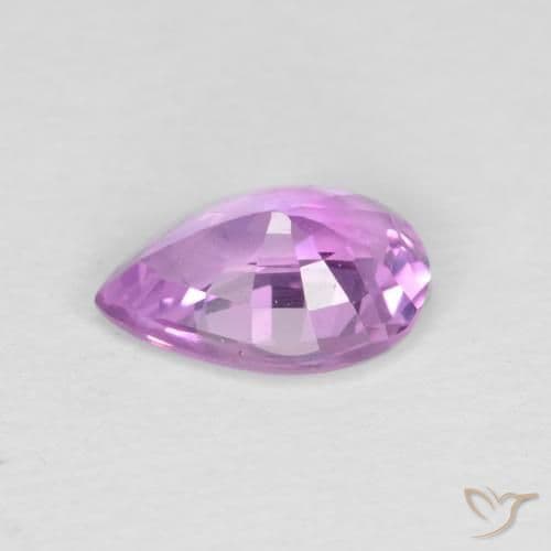 0.59ct Medium Purple Sapphire, Pear Shape, 6.4x4.5 mm