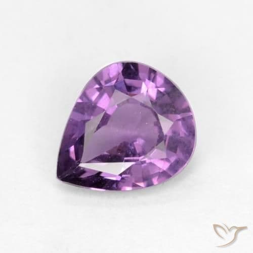 0.84ct Natural Medium Violet Sapphire, Pear Shape, 6.1x5 mm