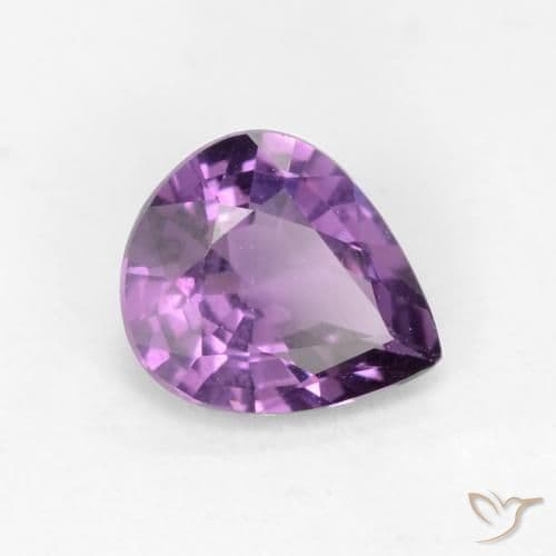 0.56ct Medium Violet Sapphire, Pear Shape, 5.9x5.1 mm