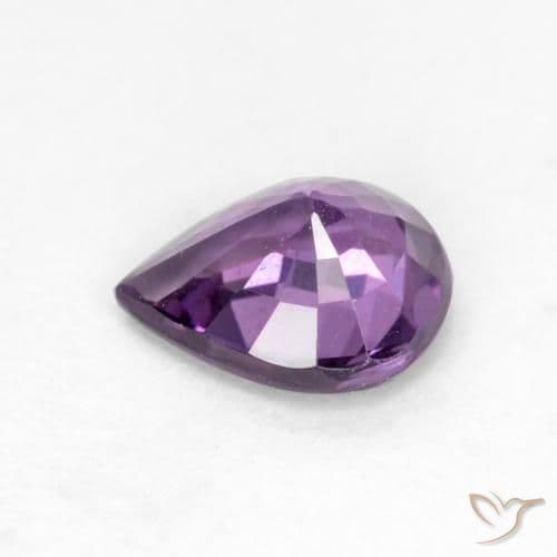 0.56ct Medium Violet Sapphire, Pear Shape, 5.9x5.1 mm
