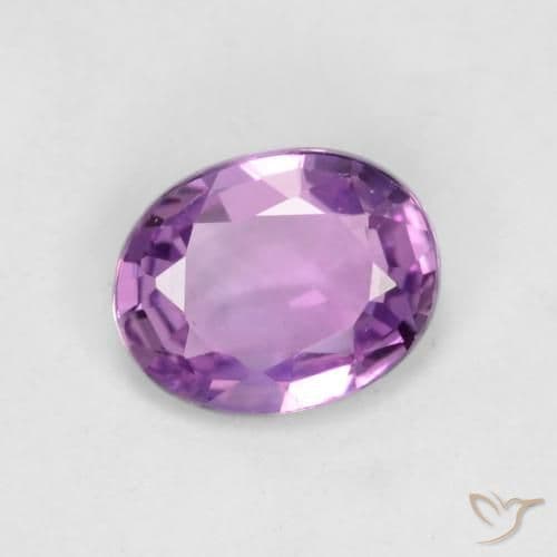 0.76ct Natural Medium Violet Sapphire, Oval Cut, 5.2x4.1 mm
