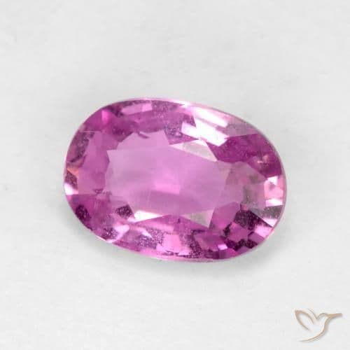 0.67ct Natural Deep Pink Sapphire, Oval Cut, 6.3x4.5 mm