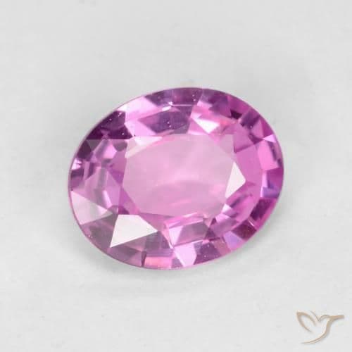 0.46ct Deep Pinkish Purple Sapphire, Oval Cut, 5.5x4.5 mm
